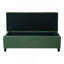 Banc de rangement rembourré, banc d'entrée, banc de bout de lit, repose-pieds pour chambre à coucher, vert rétro, 300 lb