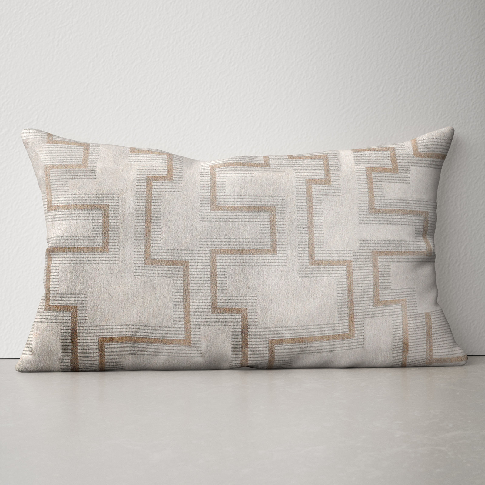 Geometric Sunbrella® Indoor/Outdoor Lumbar Throw Pillow, 12" x 24"