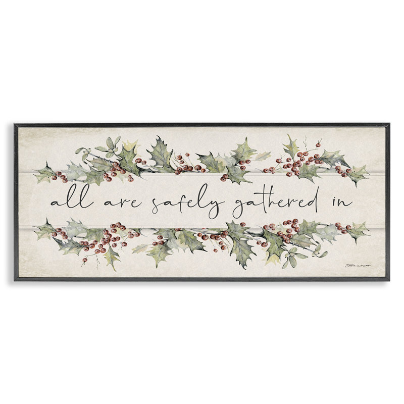 «All Safely Gathered», estampe numérique par Stephanie Workman Marrott, Giclée encadrée noir minuit, H 10 po x l 24 po