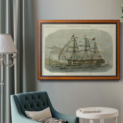 Antique Clipper Ship I, toile encadrée de qualité supérieure - prête à être accrochée