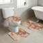 Ensemble de tapis de bain kaki épaississant 3 pièces, tapis lavables antidérapants à absorption d'eau douce-418769212