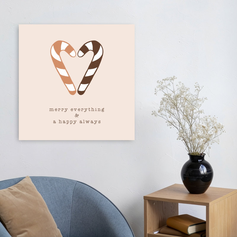 Impression d'art mural abstrait Sweet Sweet Cane Heart, H 24 po x l 24 po