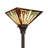 FIRMAN Halvard Tiffany-Style 1-Light Blackish Bronze Torchiere Floor Lamp 12" Shade-1301133221-1301133220