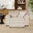 Oliwier Wide Wale Corduroy Cuddle Chair and Ottoman Set, Parchment-655324970
