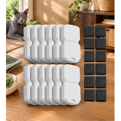 12-Piece Replacement Filter and Sponge Set for compatible pet water fountains.