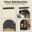 Wall Bathroom Cabinet with Glass Doors, Wood Medicine Cabinet with Adjustable Shelf, Arched Hanging Cabinet for Bathroom, Living room, Black-1110434961