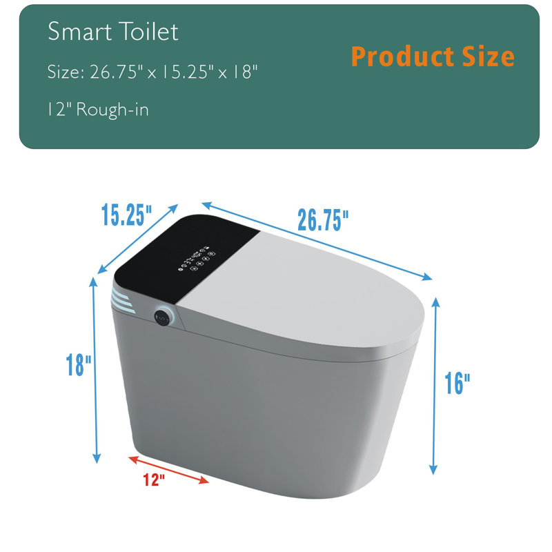 Toilette une pièce Xylo Smart avec couvercle à ouverture / fermeture automatique et capteur de pied