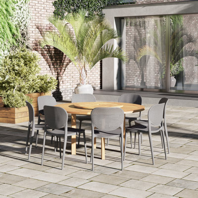 Anautica 8 - Person Patio Dining Set with Round Table