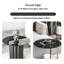 Plateau de table rond en verre trempé noir de 20 po, bord rond poli de 1/4 po d'épaisseur-122766555