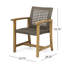 Chaise de salle à manger en bois et osier Hampton (ensemble de 2)-343241588