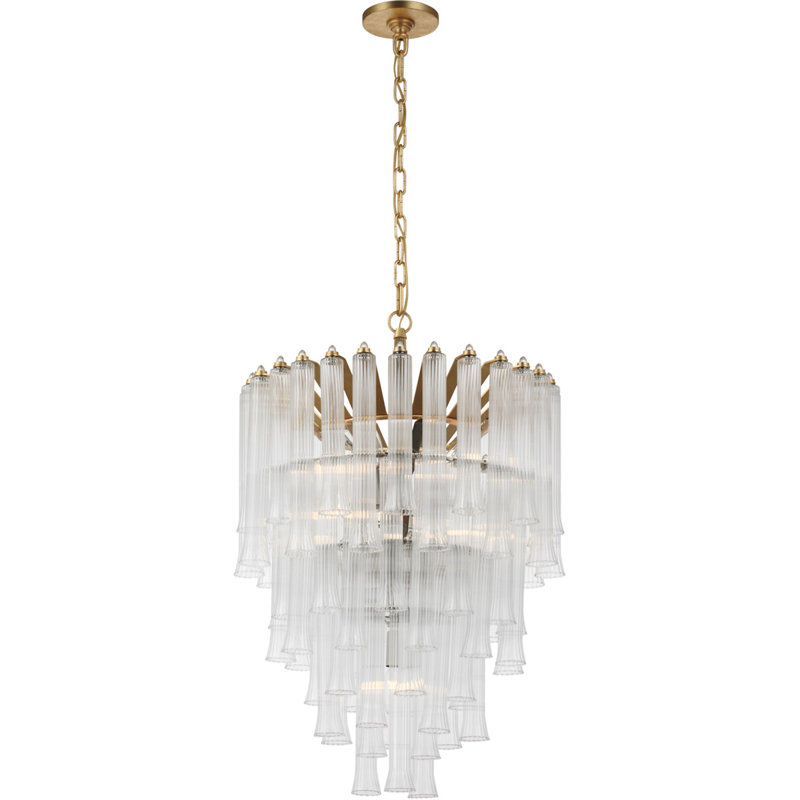 Julie Neill Lorelei Small Waterfall Chandelier, Gild