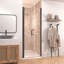 34 à 35 1/4 po X P 72 po Porte de douche pivotante sans cadre avec verre transparent H H-119293663