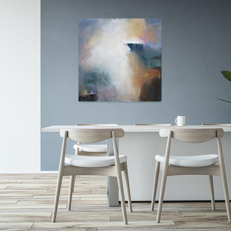 Art abstrait contemporain First Light, H 32 po x l 32 po
