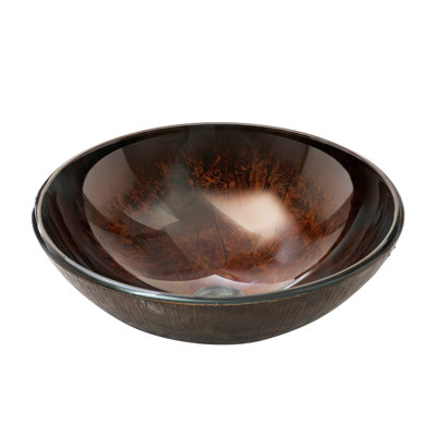 Vasque lavabo rond texturé artistique Topcraft, couleur ambre