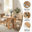 Table de salle à manger extensible ronde à ovale avec feuilles amovibles, conception peu encombrante pour 4 à 8 personnes, base en bois avec tablette de rangement-130117930-130117931