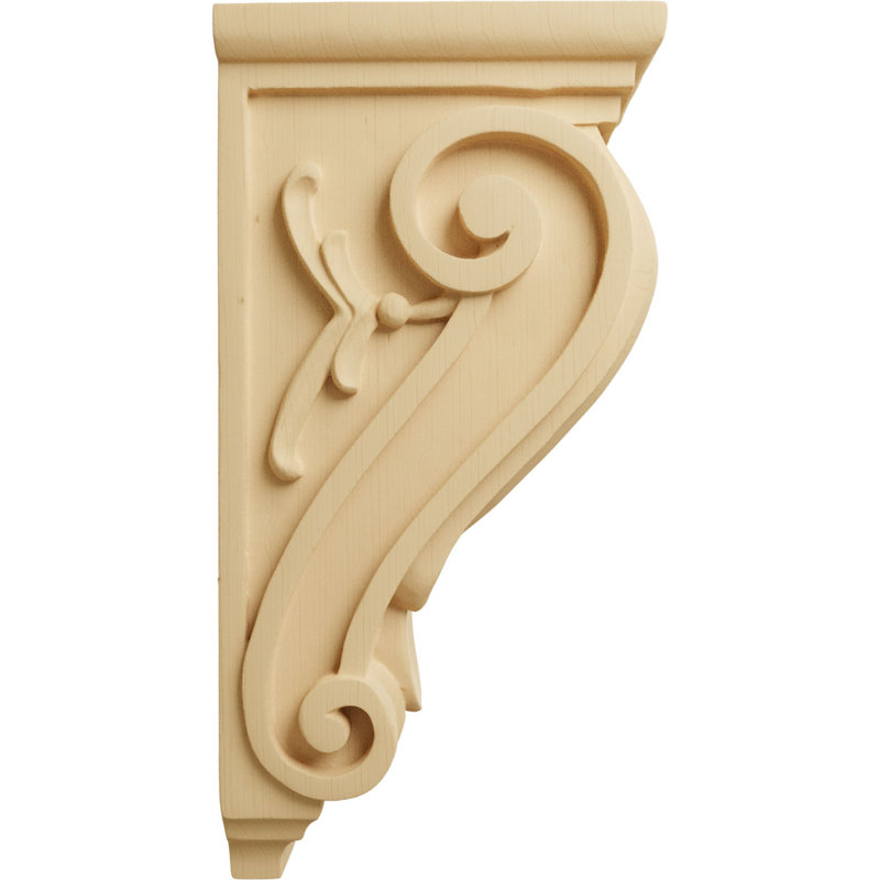 Support en bois / corbeau H 14 po x l 5 po x P 7 po, Aulne
