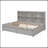 Bed With Side Bookcase, Drawers