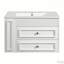 Meuble-lavabo mural 30 po avec 2 tiroirs, lavabo simple en céramique et armoire de rangement flottante, finition noire moderne-1638840835