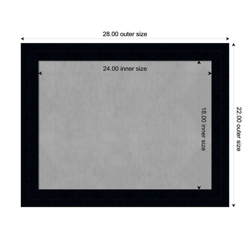 Tableau magnétique noir Tribeca, H 22 po x l 28 po
