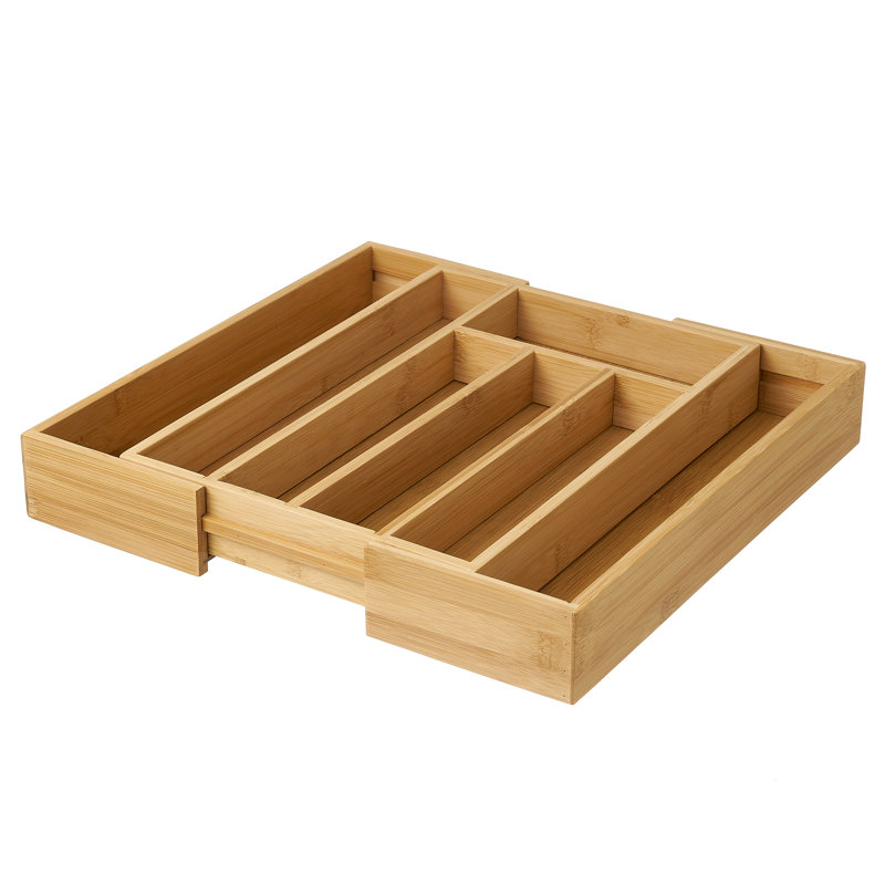 Bamboo Rectangle Flatware Caddy