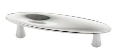 (Paquet de 5) Poignée d'empreinte Barcelona de 3 pouces en chrome poli
