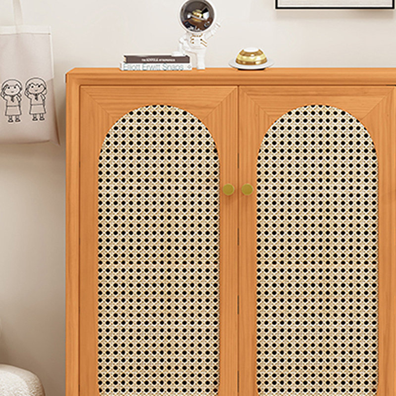 20 Pair Shoe Storage Cabinet, Light Brown