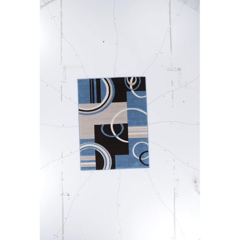 Ruby Geometric Synthetic Area Rug, Rectangle 160 x 220cm
