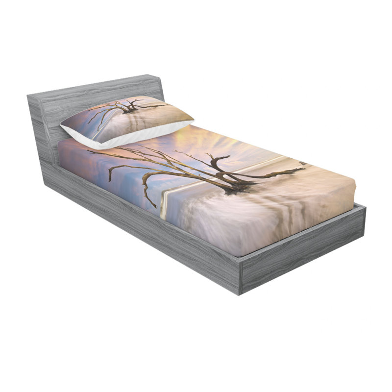 Ensemble de draps Seascape, Ensemble de draps pour lit simple TG avec 1 taie d