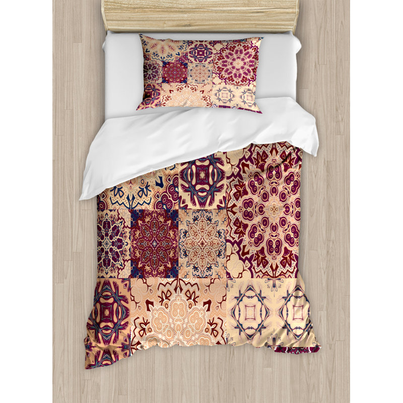 Eclectic Polyester Duvet Cover, Twin Duvet Cover + 1 Standard Sham