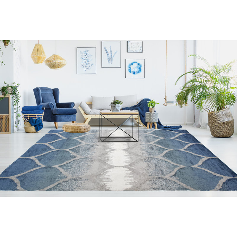 Aaeden Geometric Indoor Rug, Rectangle 4'4" x 6'