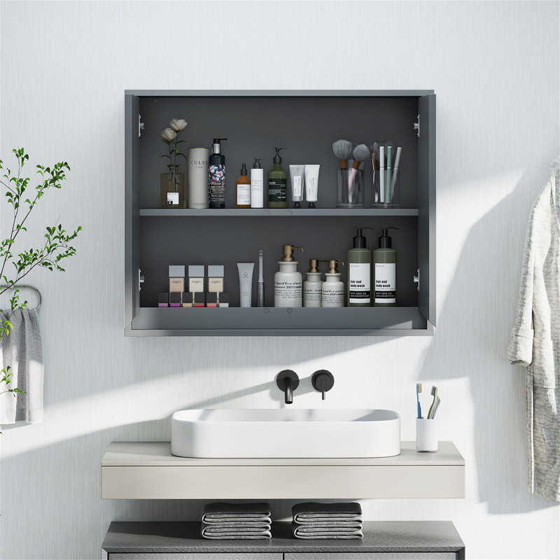 W H Wall Mounted Required Medicine Cabinet Mirror