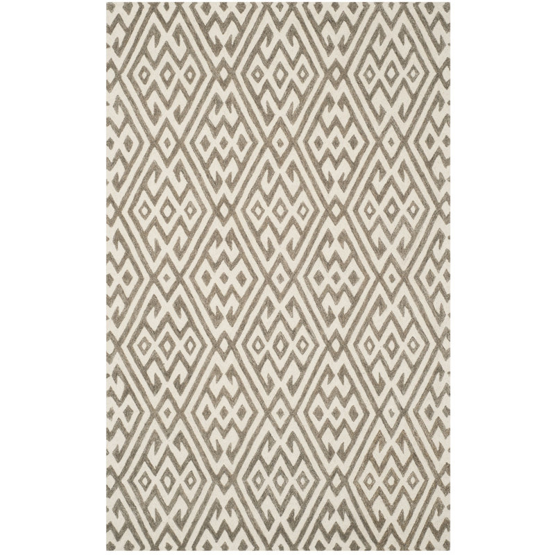 Oldroyd Hand Tufted Wool Geometric Rug, Rectangle 5' x 8'