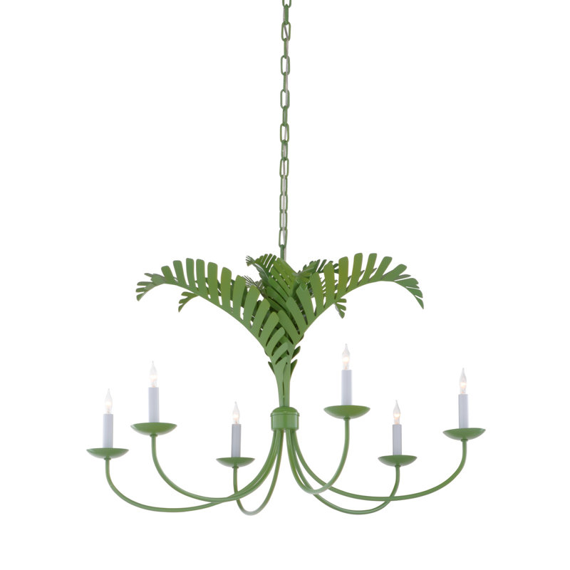 Royal 6 - Light Chandelier, Spring Green