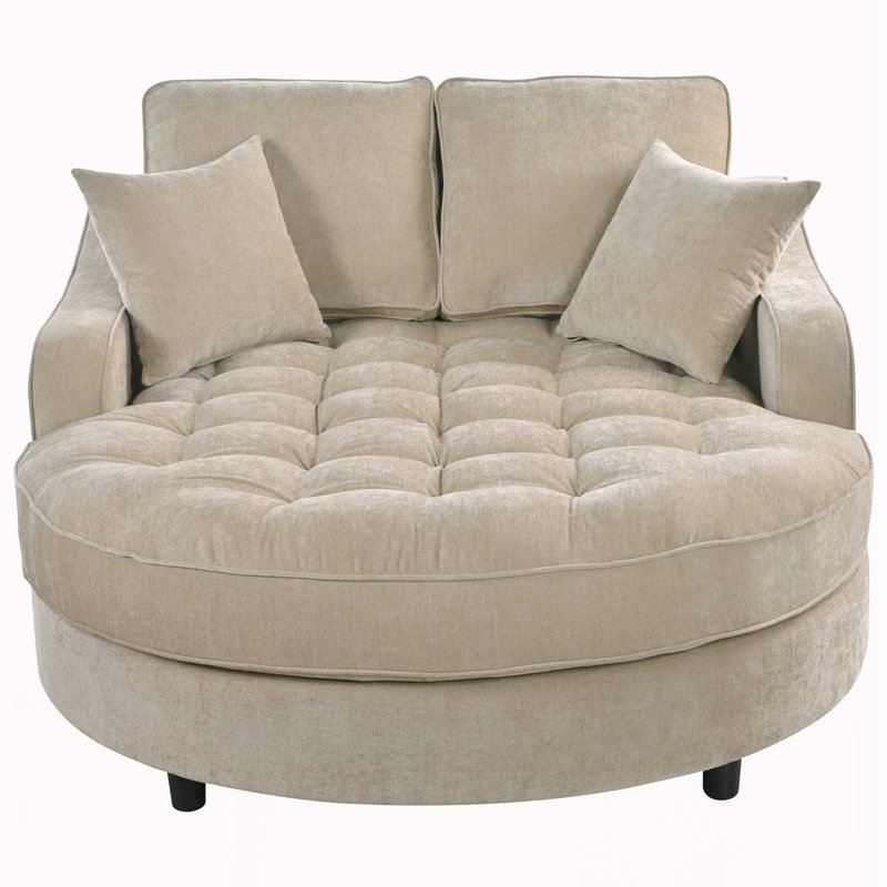 Canapé-lit moderne de 51 po, Champagne chenille