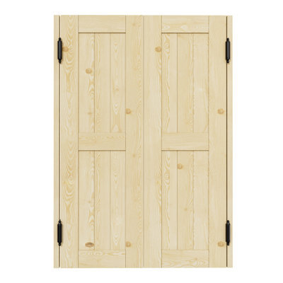 42inch Height ( All Hardware Kit including )  Café / Saloon Door Dual Partition Door Porch Entrance Door  Solid Wood 