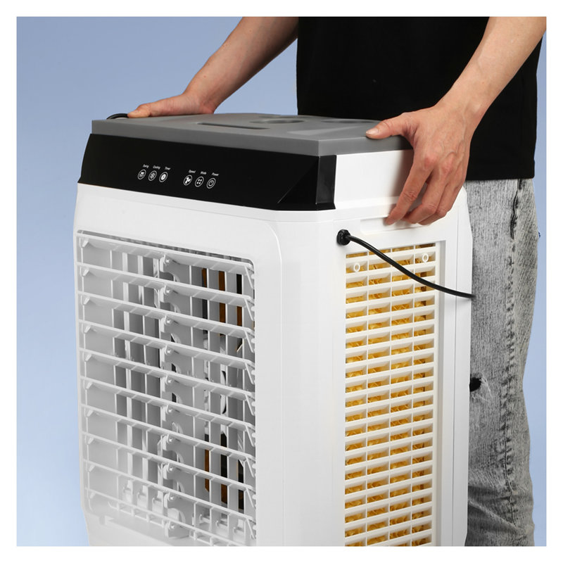 Refroidisseur d'air portatif à évaporation avec télécommande, refroidisseur de marais oscillant 2100 CFM pour une utilisation intérieure et extérieure