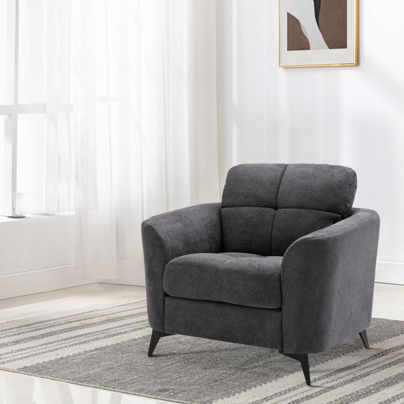 Fauteuil en velours l 39 po Jolette