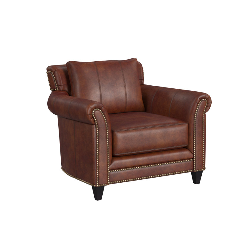 Richardson Armchair, Natural Brass with Turned Leg
