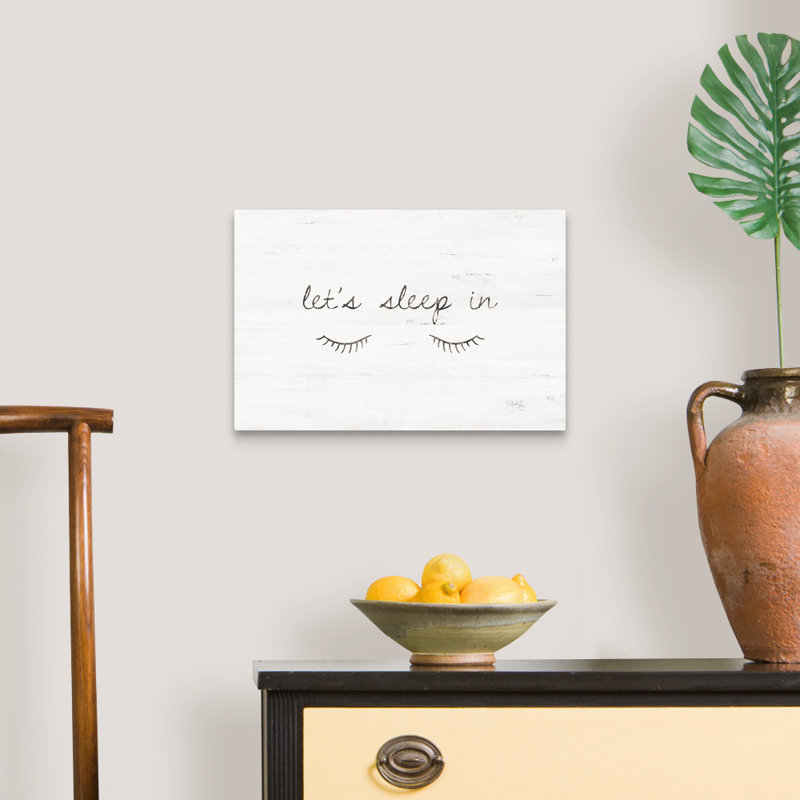 " Let's Sleep In " by Marla Rae, Toile tendue, H 12 po x l 18 po x P 1,25 po