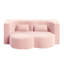 Canapé-lit moderne avec 2 coussins, canapé-lit convertible en velours côtelé rembourré de mousse, matelas pliant de 15 po pour le salon, lit d'invité, aucun assemblage requis-1267159716