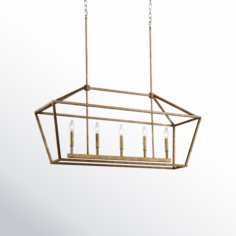 Glenhaven 5 - Light Kitchen Island Pendant, Vintage  Gold