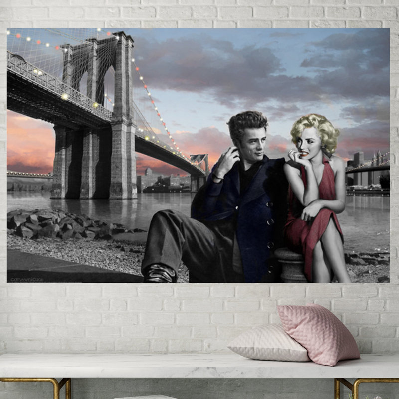 Décalcomanies murales james et marilyn brooklyn bridge
