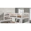 Lit superposé simple à double angle blanc avec style transitionnel et conception à lattes, fabrication en bois massif, l 60 po x P 81 po H 68 po, décor de chambre à coucher, finition bois franc, fonctionnalité, configuration