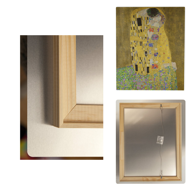 Le Baiser (1907-1908) — Portrait en métal, H 24 po x l 20 po