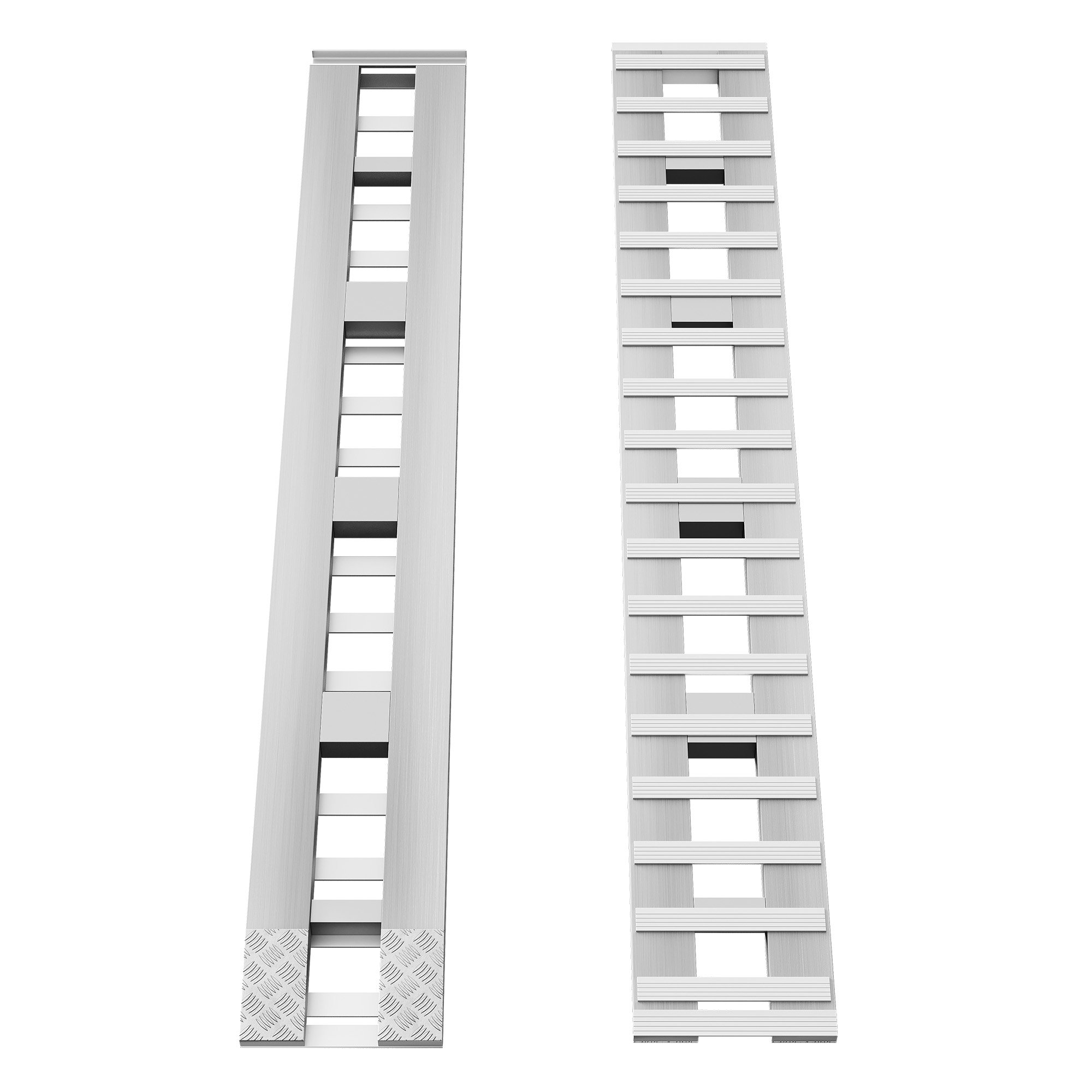 AMERLIFE 2 PCS Aluminum Trailer Ramp with hook ends, Heavy Duty Trailer ...