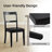 Imon 17.1" Wide Modern Farmhouse Style Curved Slat Back Dining Chairs-112510864