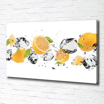 Lemon And Water - Wrapped Canvas Print