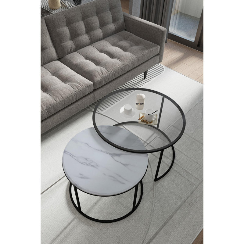 Table basse, Blanc / Transparent