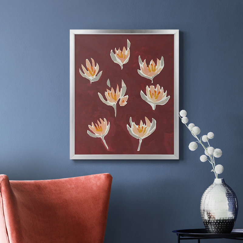 «Pink Potpourri I», toile encadrée de qualité supérieure - prête à être accrochée, Argent, H 24 po x l 20 po
