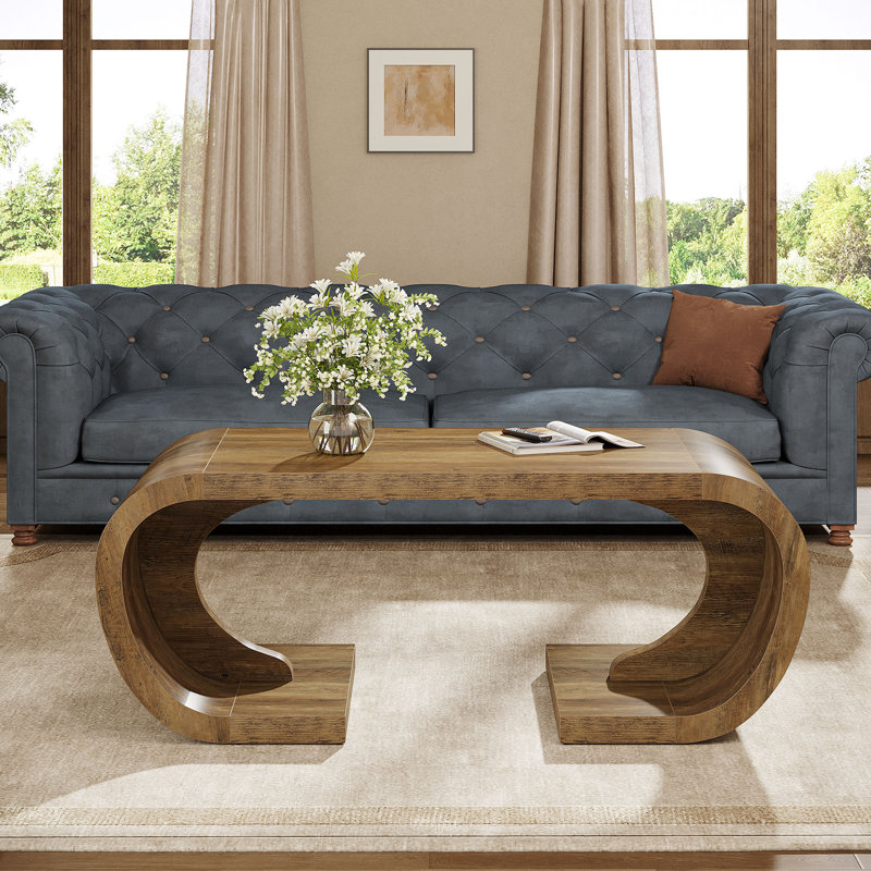 Table basse 47 po Farmhouse, conte de salon en bois